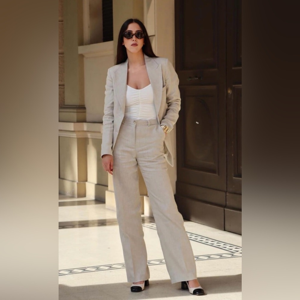 2/$40 Linen Blend Wide Leg Pants